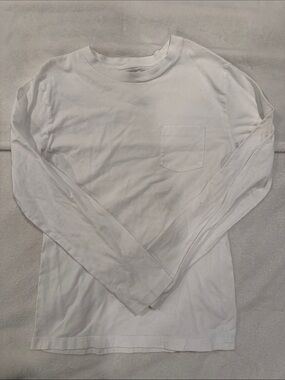 Crewcuts White Long-Sleeve Pocket Tee